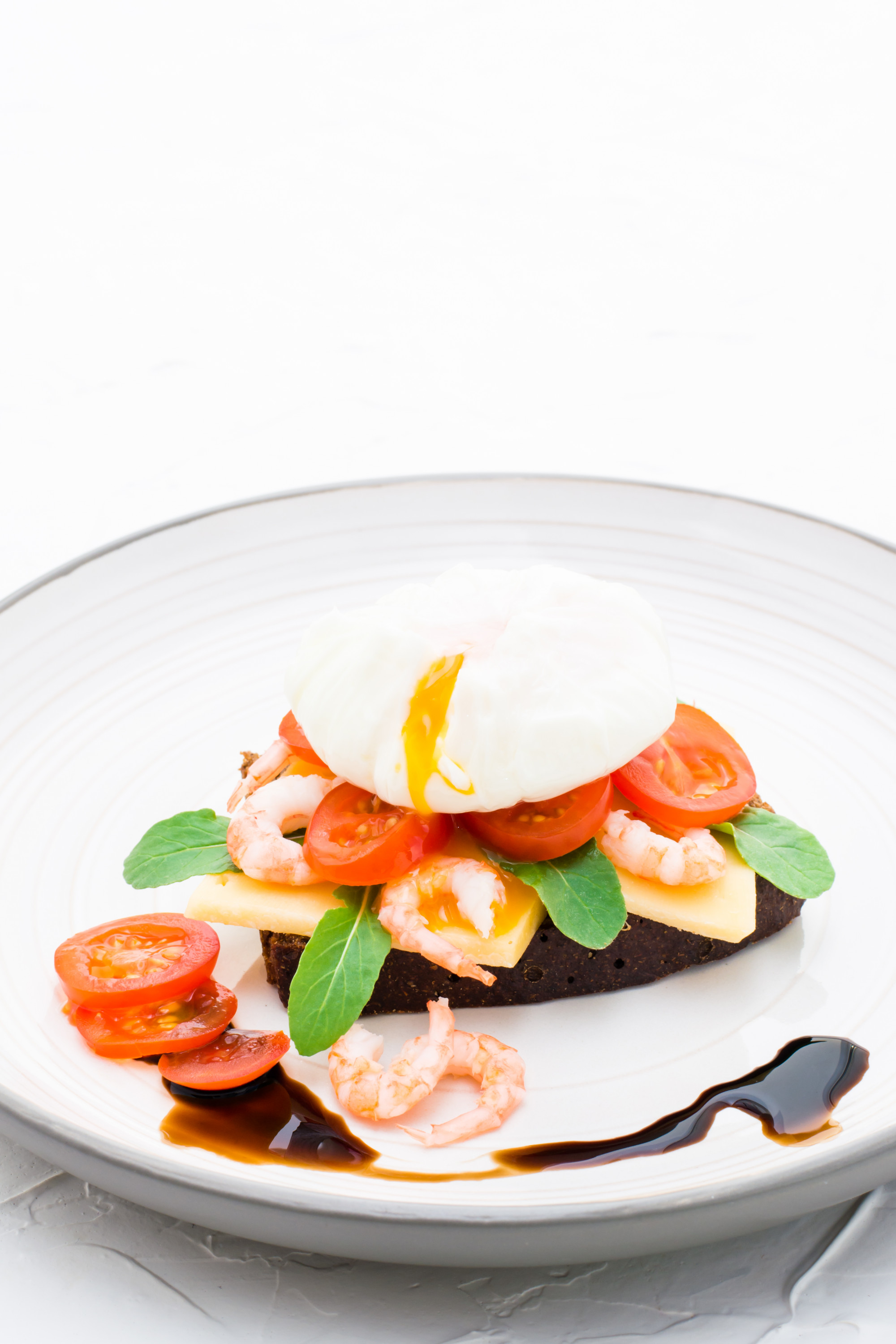 Close-up of plated course